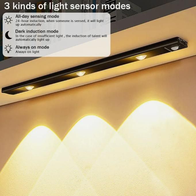 Motion Sensor LED Cabinet Light – USB Rechargeable & Wireless