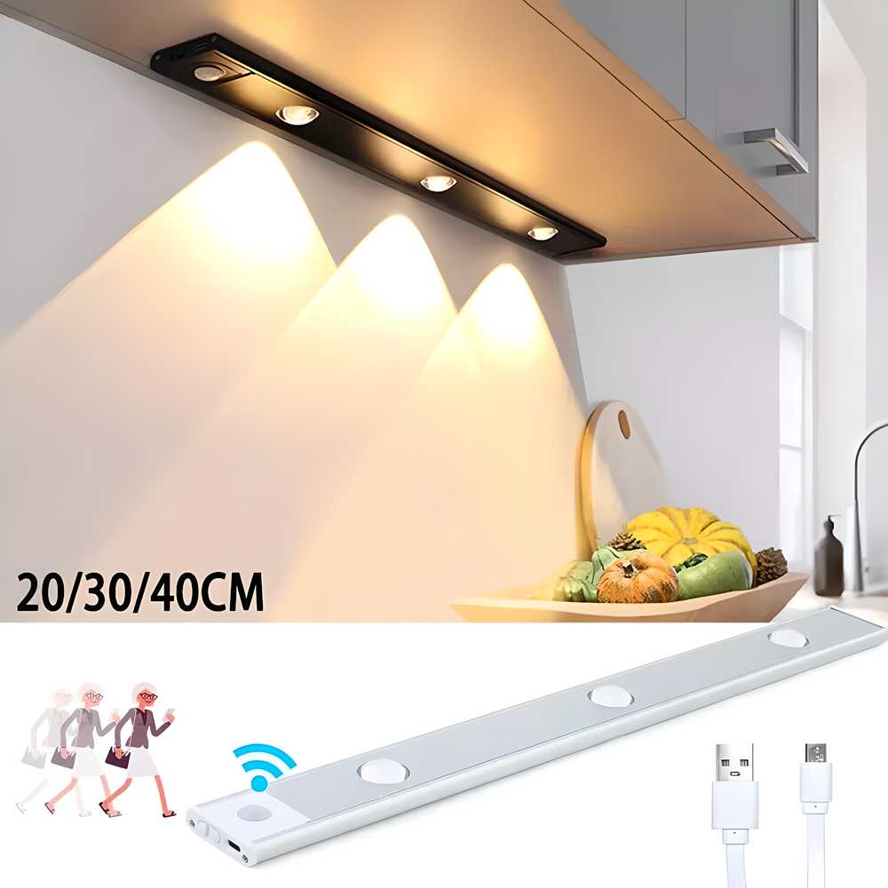 Motion Sensor LED Cabinet Light – USB Rechargeable & Wireless